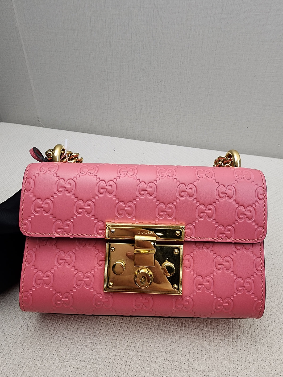 Gucci Pink Guccissima Small Padlock (GHW)
