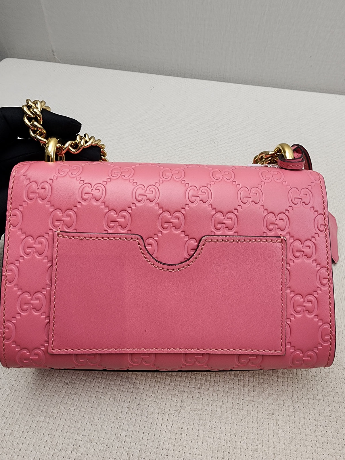 Gucci Pink Guccissima Small Padlock (GHW)