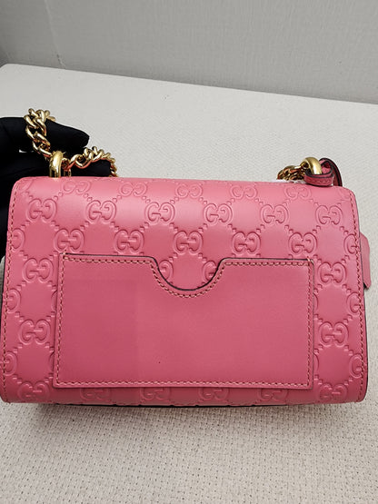 Gucci Pink Guccissima Small Padlock (GHW)