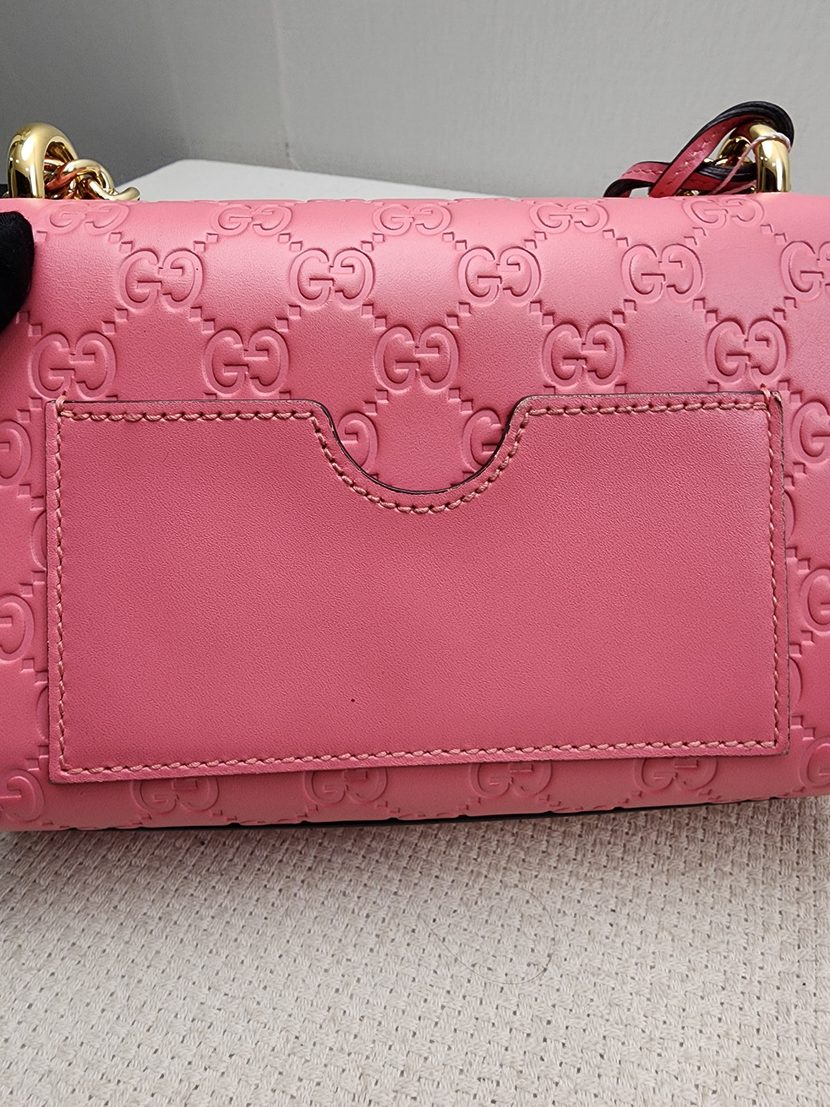 Gucci Pink Guccissima Small Padlock (GHW)