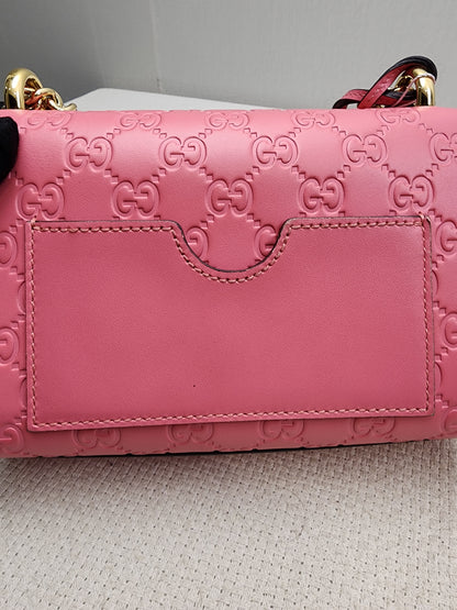 Gucci Pink Guccissima Small Padlock (GHW)
