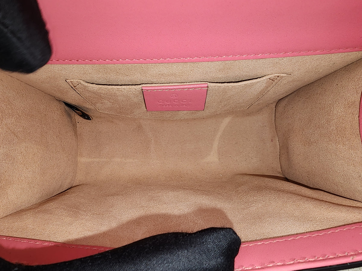 Gucci Pink Guccissima Small Padlock (GHW)
