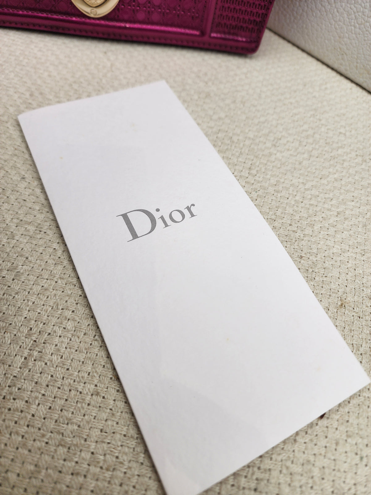 Dior Pink Metallic Calfskin Diorama WOC (GHW)