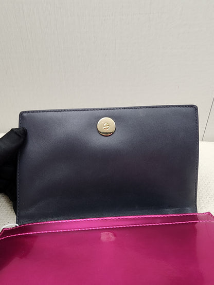 Dior Pink Metallic Calfskin Diorama WOC (GHW)