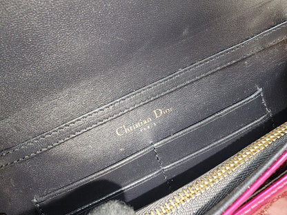 Dior Pink Metallic Calfskin Diorama WOC (GHW)