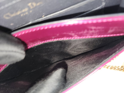 Dior Pink Metallic Calfskin Diorama WOC (GHW)