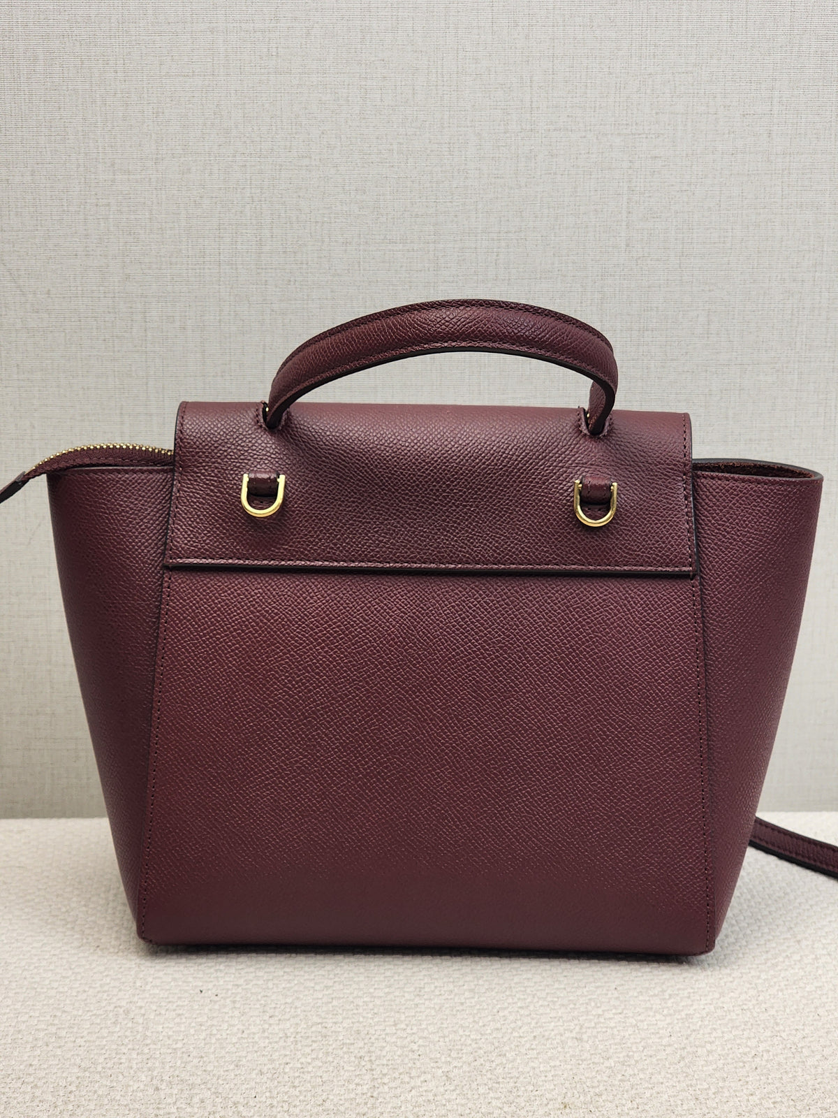 Celine Burgundy Calfskin Nano Belt Bag (GHW)