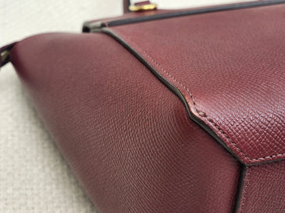 Celine Burgundy Calfskin Nano Belt Bag (GHW)