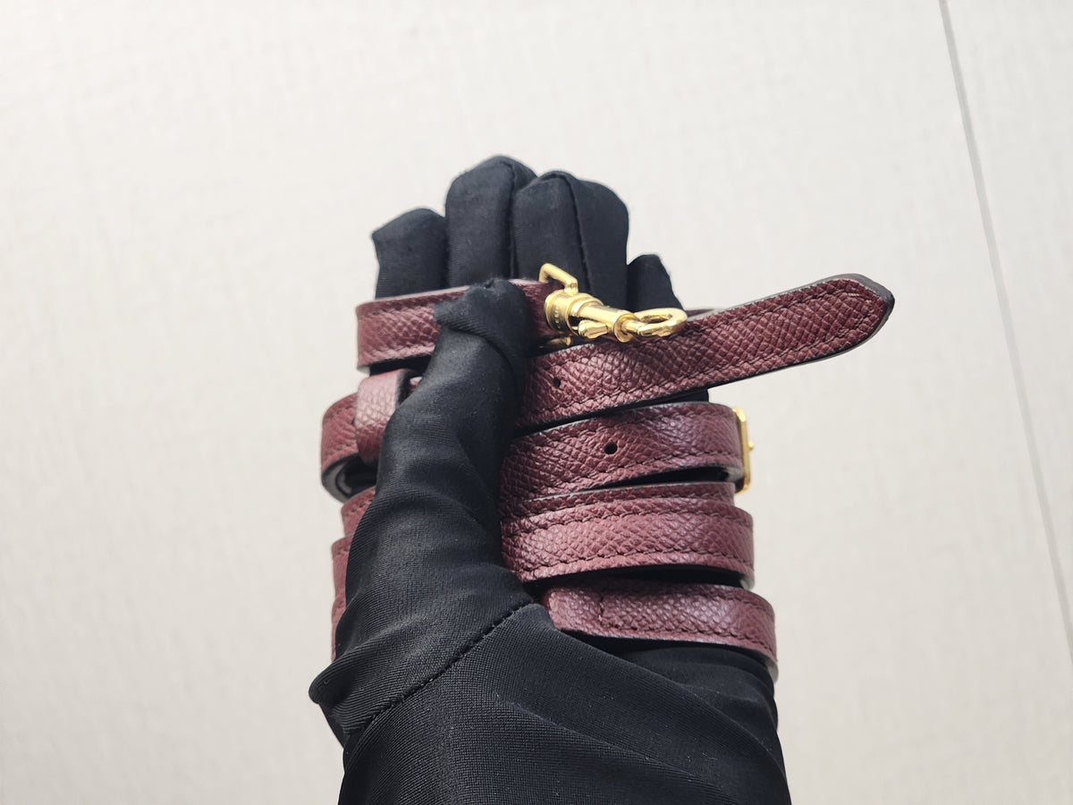 Celine Burgundy Calfskin Nano Belt Bag (GHW)