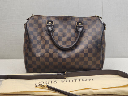 LV Damier Ebene Speedy 30 Bandouliere