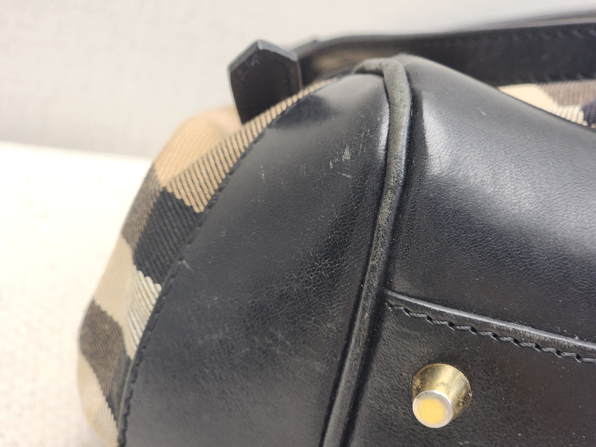 Burberry Black Bridge House Check Conterbury Tote