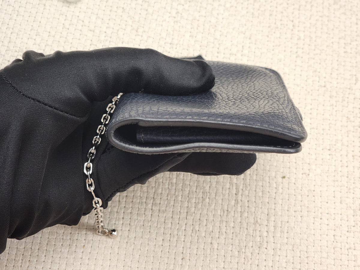 Hermes Dark Blue Dogon Card Case (PHW)