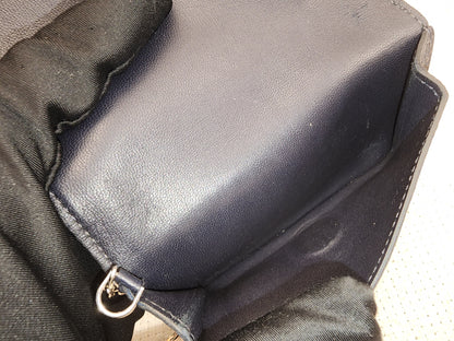 Hermes Dark Blue Dogon Card Case (PHW)
