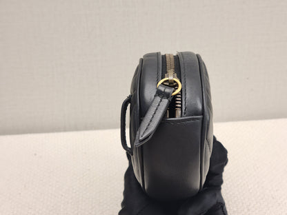Gucci Black Marmont Oval Belt Bag