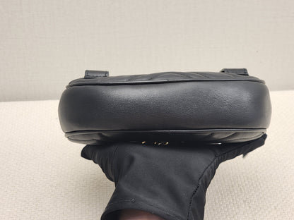 Gucci Black Marmont Oval Belt Bag