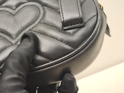 Gucci Black Marmont Oval Belt Bag