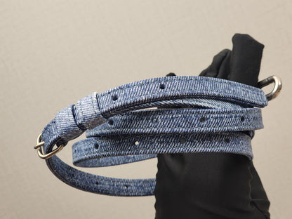 Balenciaga Nappa Denim Printed Small Hourglass Bag (SHW)