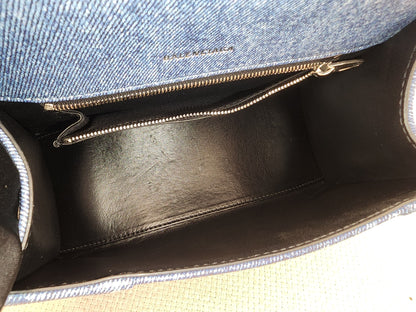 Balenciaga Nappa Denim Printed Small Hourglass Bag (SHW)