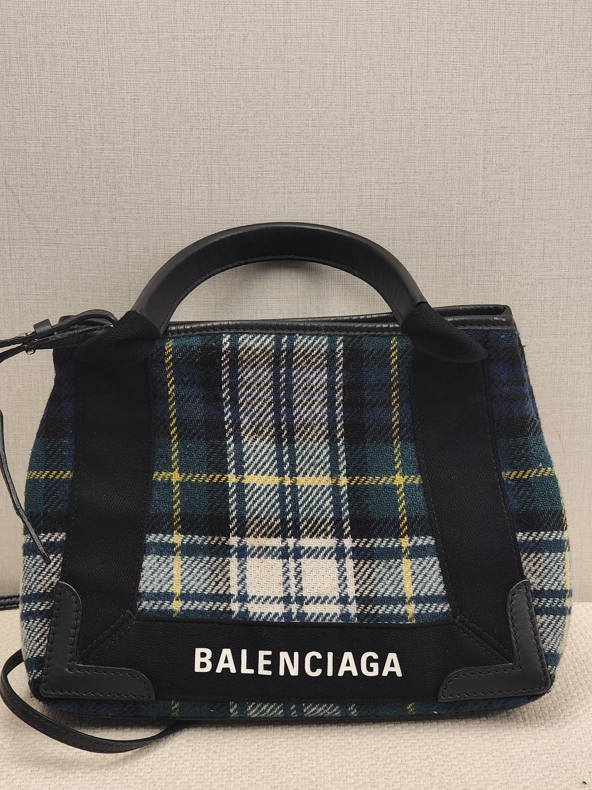 Balenciaga Multicolour Wool XS Cabas Bag