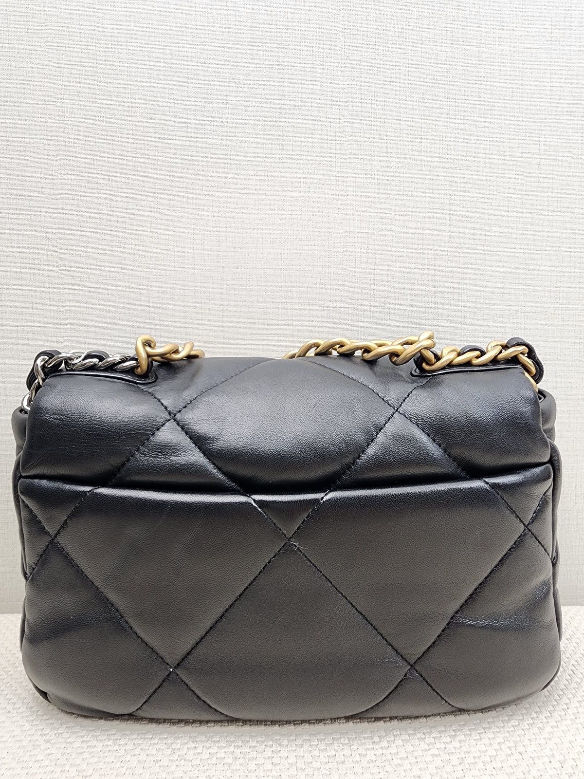 Chanel Black Small Lambskin 19 Flap (GHW)