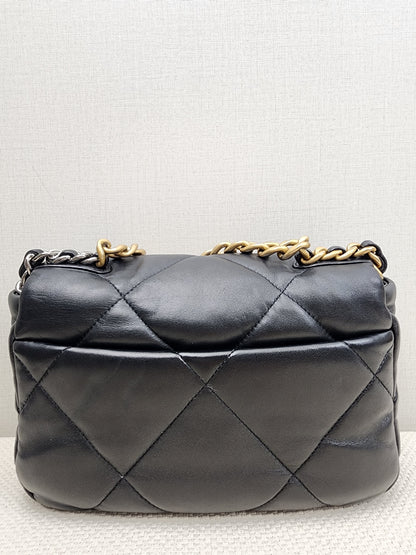Chanel Black Small Lambskin 19 Flap (GHW)