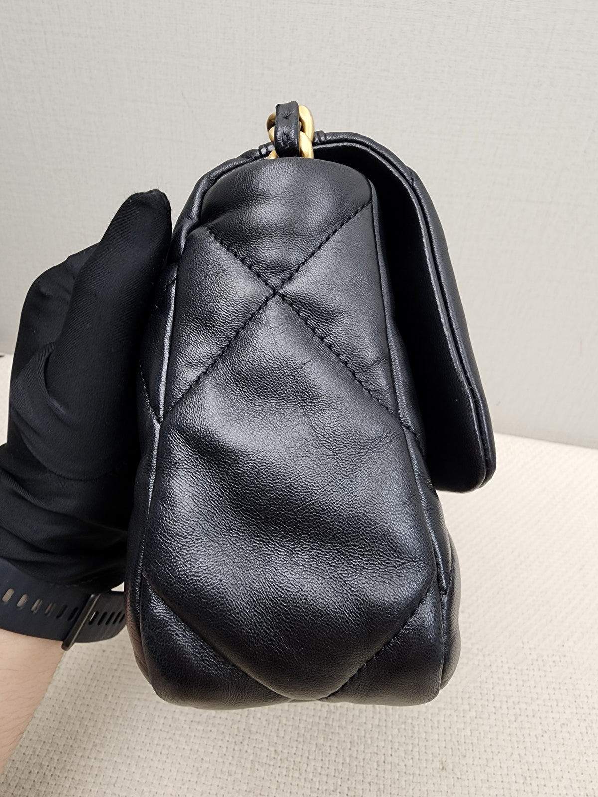 Chanel Black Small Lambskin 19 Flap (GHW)