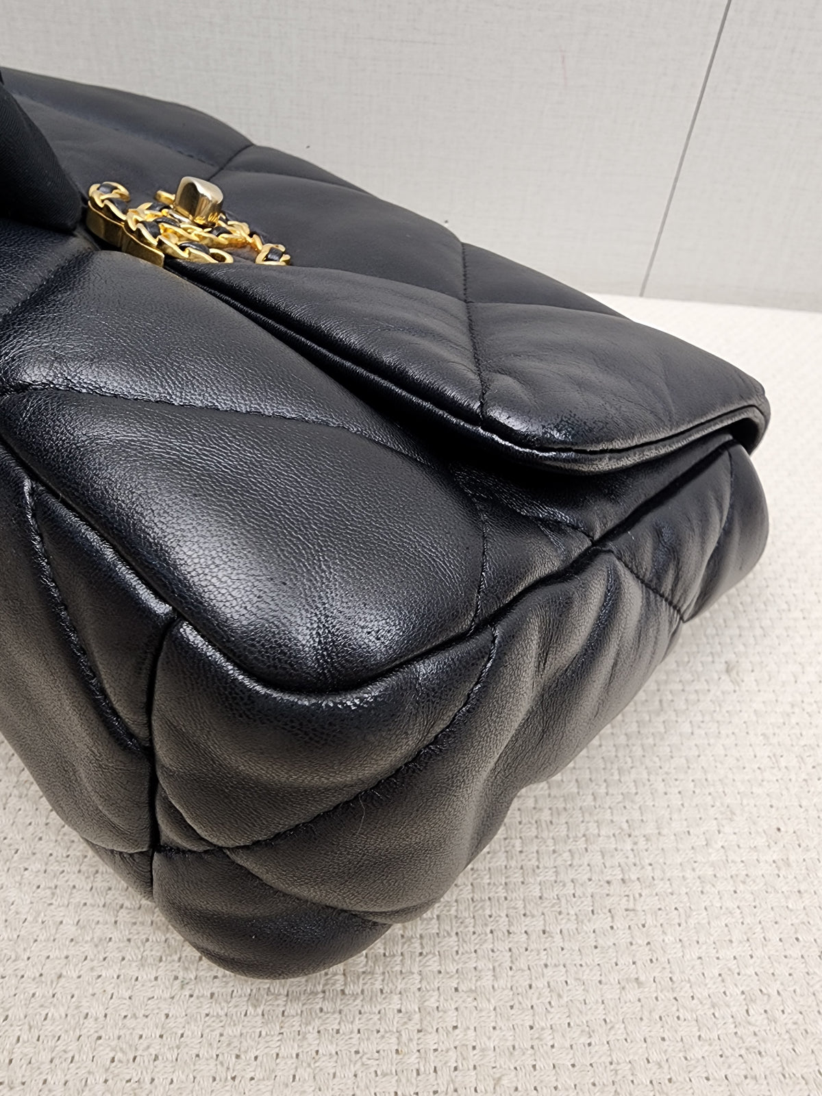 Chanel Black Small Lambskin 19 Flap (GHW)