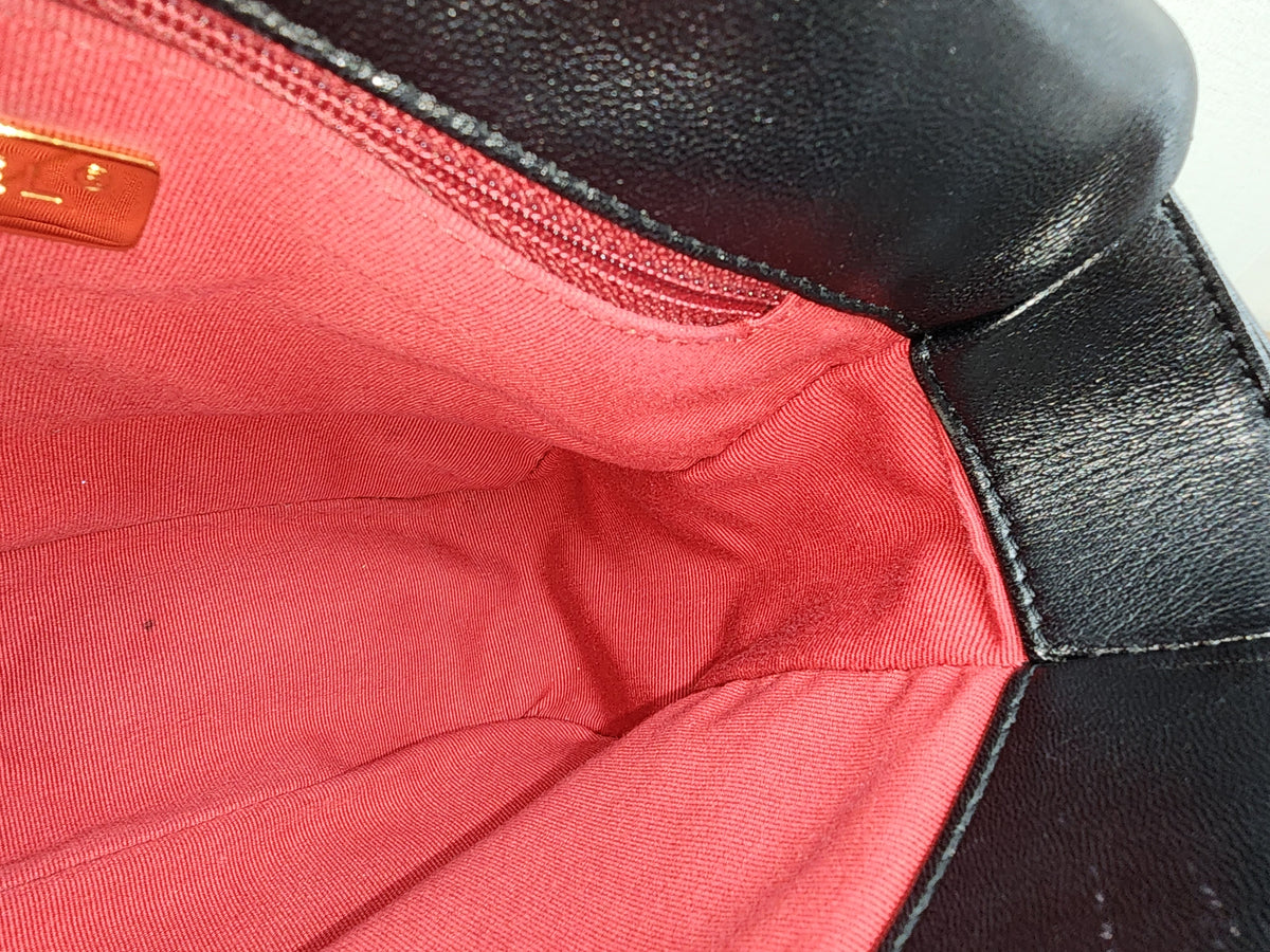 Chanel Black Small Lambskin 19 Flap (GHW)