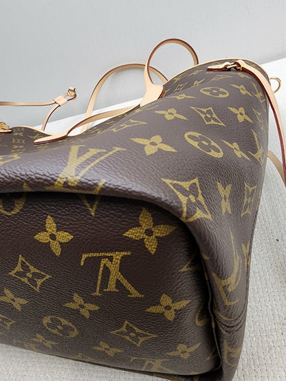 LV Monogram Neverfull Bandouliere Inside Out MM