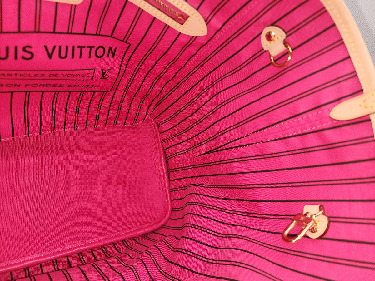 LV Monogram Neverfull Bandouliere Inside Out MM