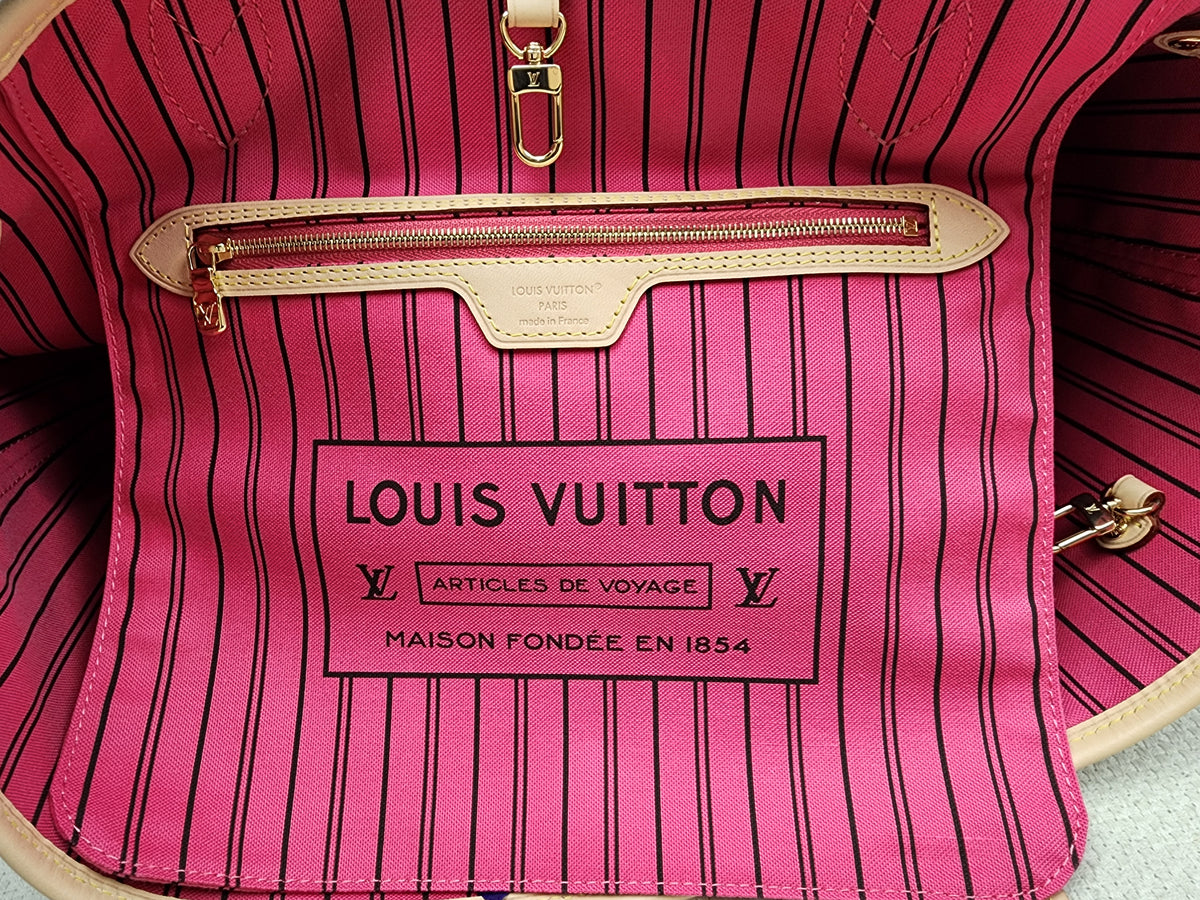 LV Monogram Neverfull Bandouliere Inside Out MM