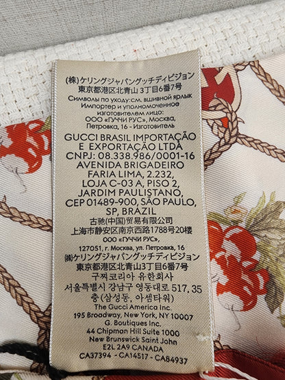 Gucci 100th Anniversary Silk Floral GG Stole 35 x 180cm