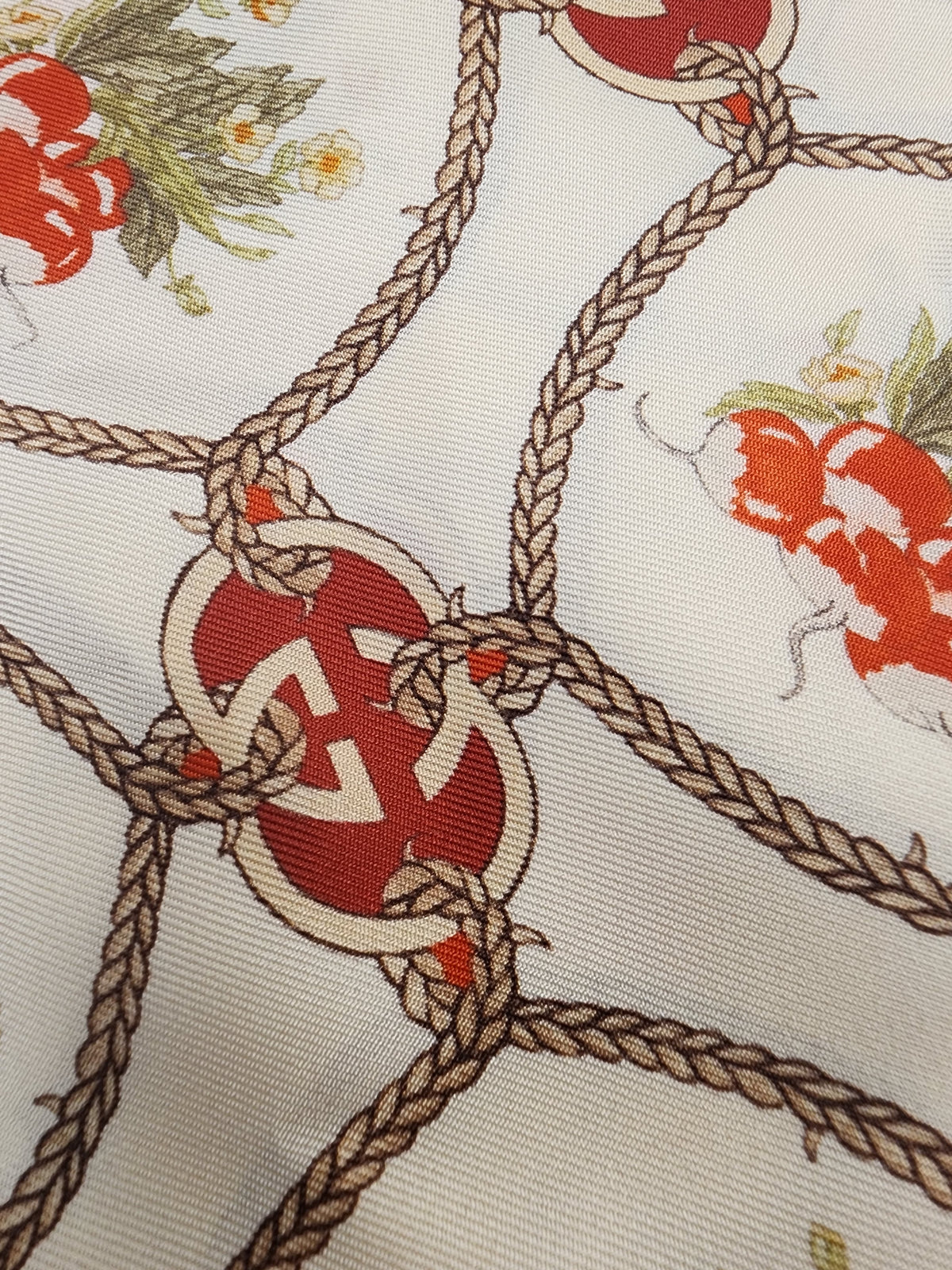 Gucci 100th Anniversary Silk Floral GG Stole 35 x 180cm