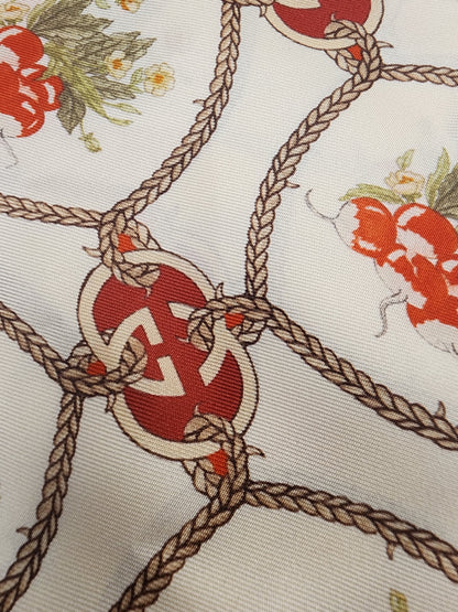 Gucci 100th Anniversary Silk Floral GG Stole 35 x 180cm