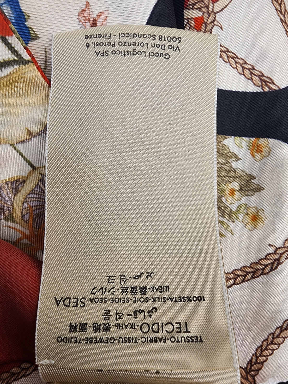 Gucci 100th Anniversary Silk Floral GG Stole 35 x 180cm