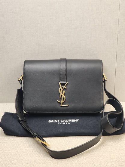 YSL Black Calfskin Medium Universite Bag (GHW)