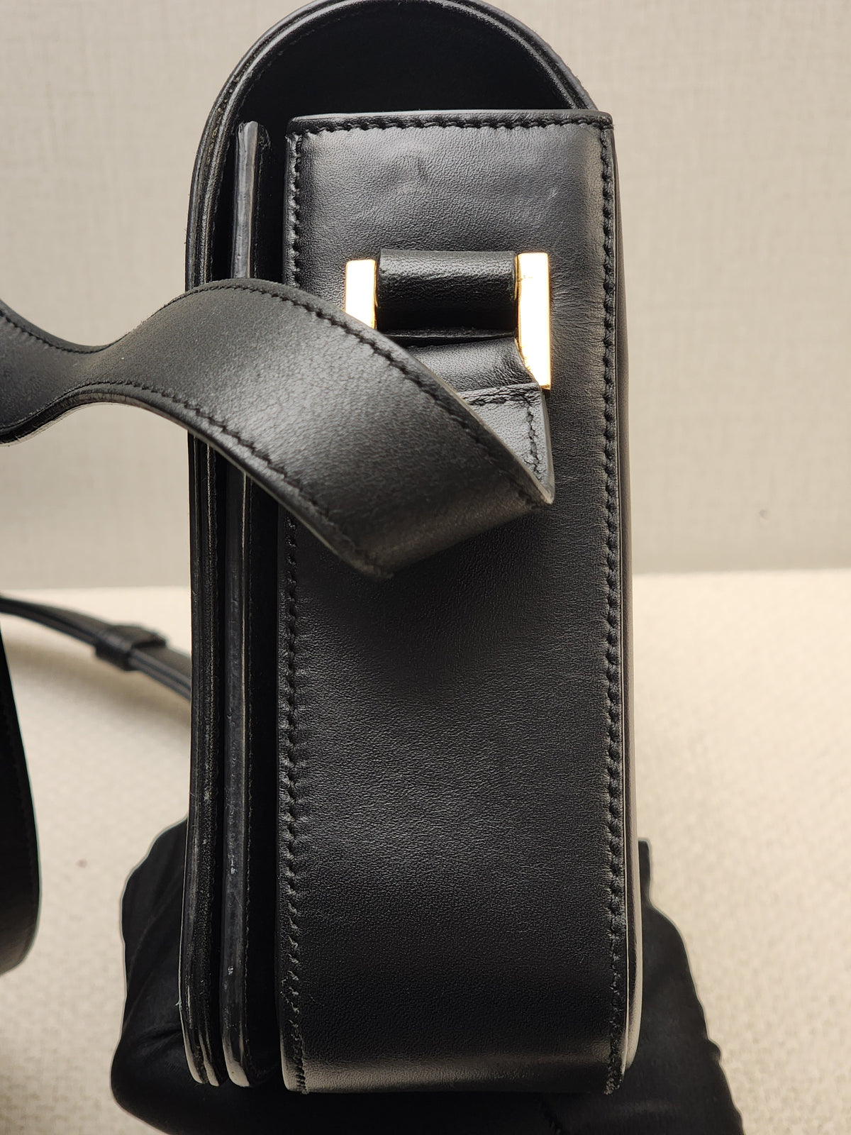 YSL Black Calfskin Medium Universite Bag (GHW)