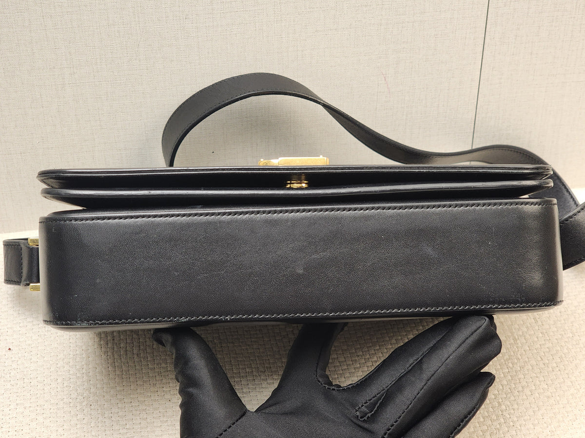 YSL Black Calfskin Medium Universite Bag (GHW)