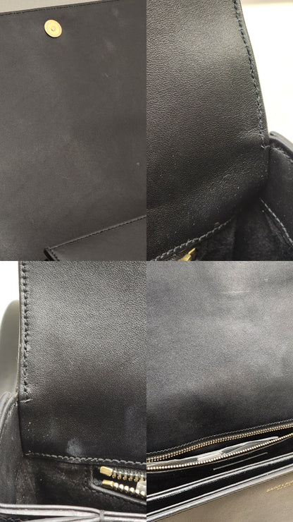 YSL Black Calfskin Medium Universite Bag (GHW)