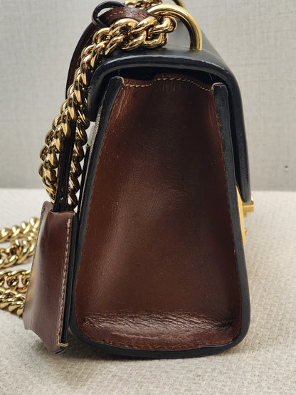 Gucci Brown GG Supreme Small Padlock Shoulder Bag (GHW)