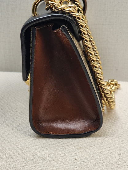 Gucci Brown GG Supreme Small Padlock Shoulder Bag (GHW)