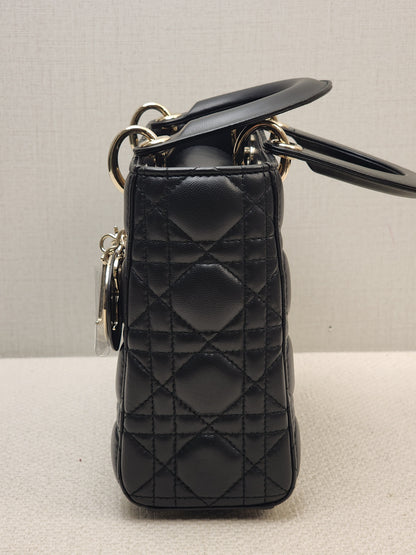Dior Black Lambskin Small Lady D (LGHW)