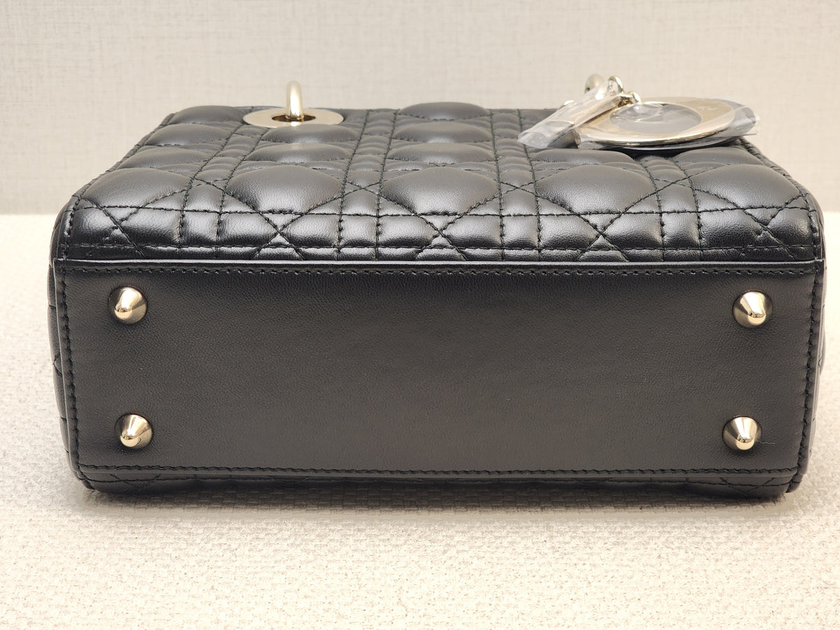 Dior Black Lambskin Small Lady D (LGHW)