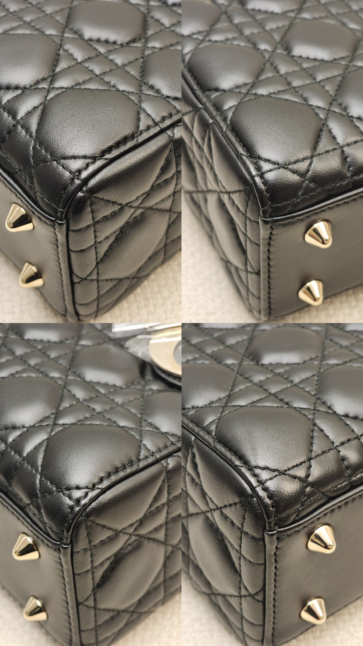 Dior Black Lambskin Small Lady D (LGHW)