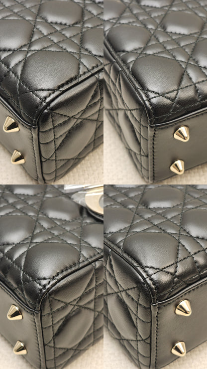 Dior Black Lambskin Small Lady D (LGHW)