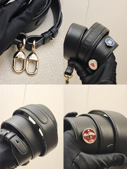 Dior Black Lambskin Small Lady D (LGHW)