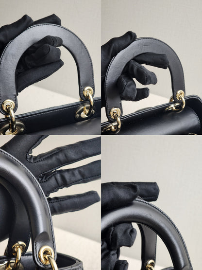 Dior Black Lambskin Small Lady D (LGHW)