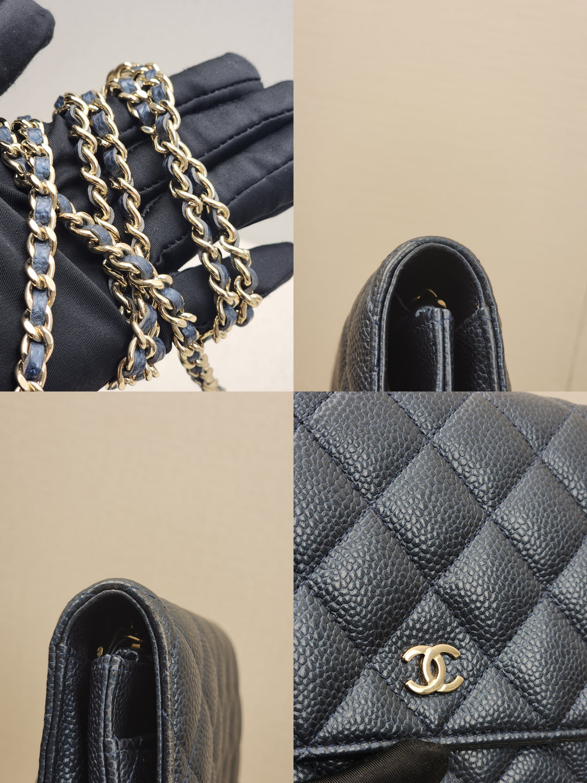 Chanel Blue Caviar Classic WOC (LGHW)