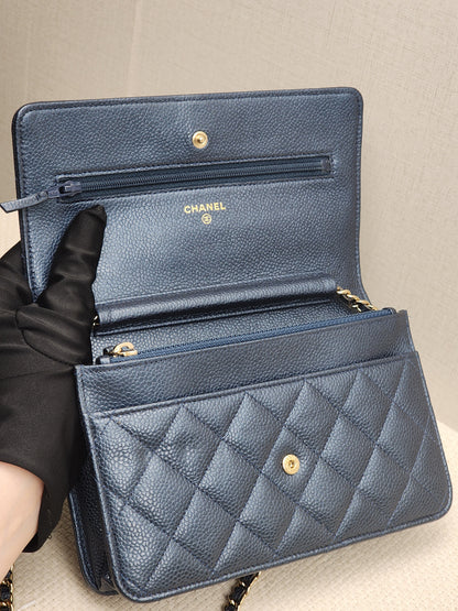 Chanel Blue Caviar Classic WOC (LGHW)