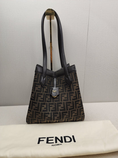 Fendi Brown Jacquard Origami Medium